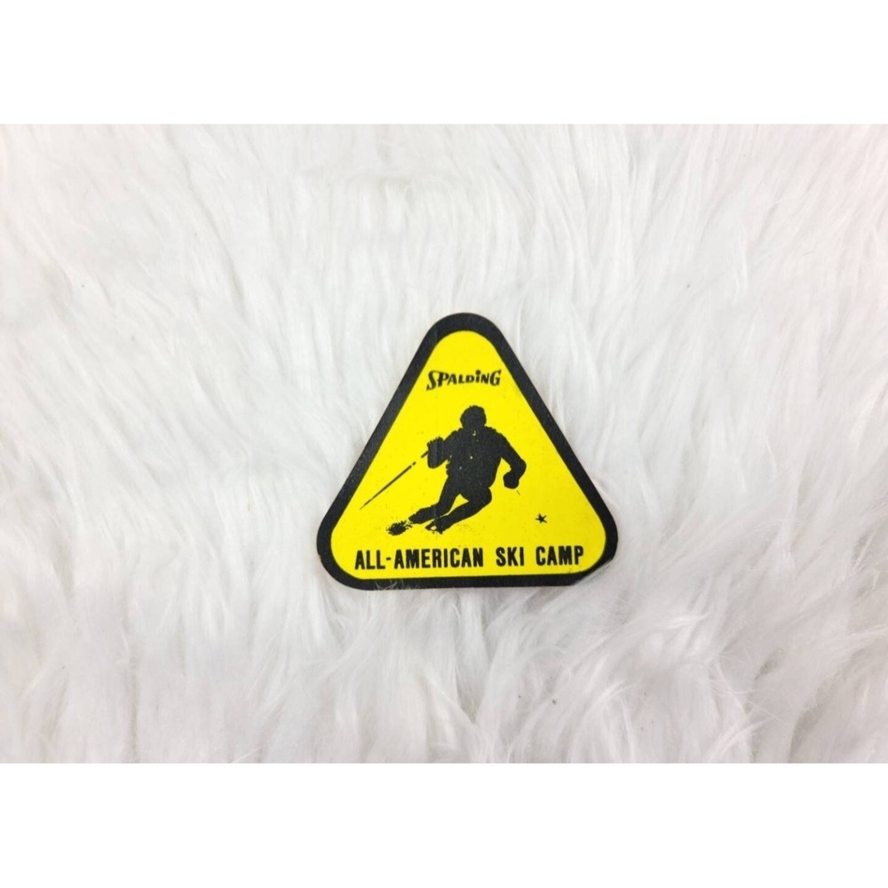 Vintage 1970s Ski Spalding Snowmobile Sticker Decal All-AMERICAN Ski Camp